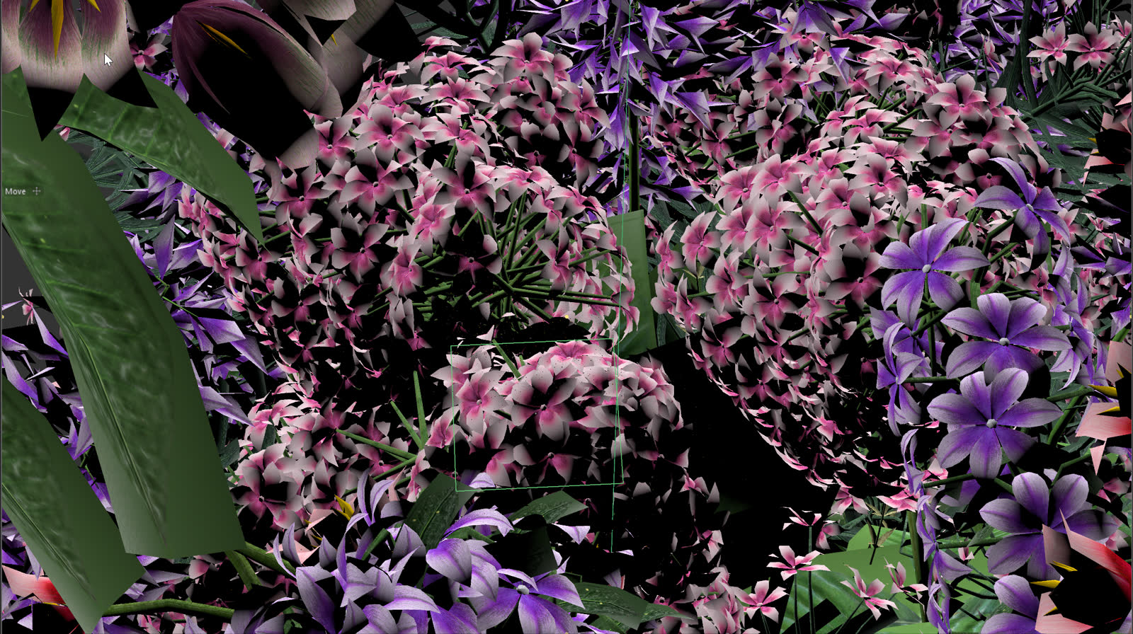 Making of — 3D viewport, flower scattering