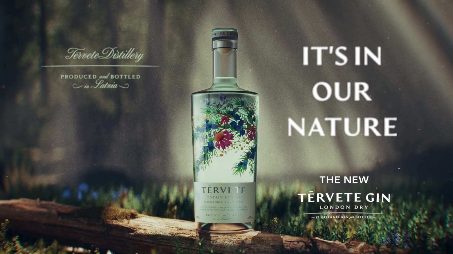 Tērvete GIN TVC — end card, the new Tērvete Gin