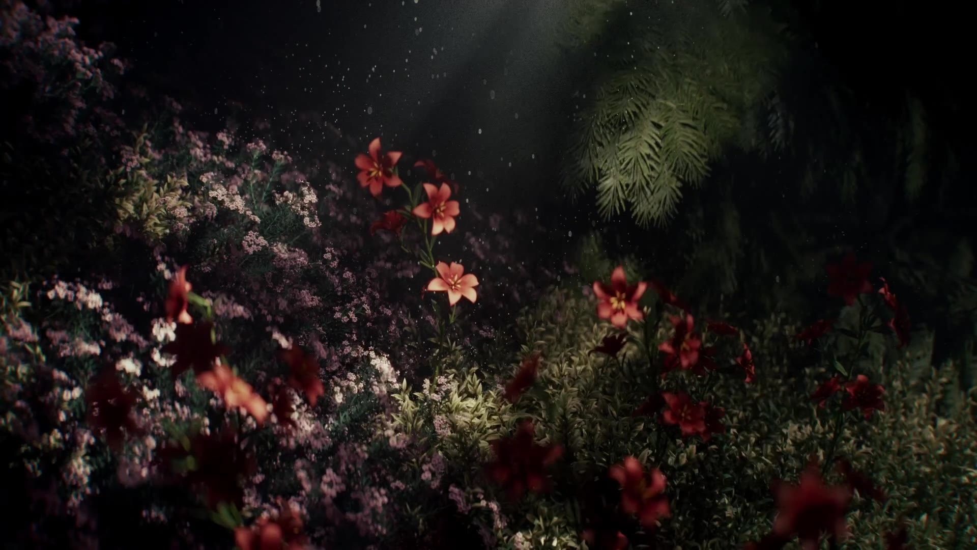 Tērvete GIN TVC — red flowers